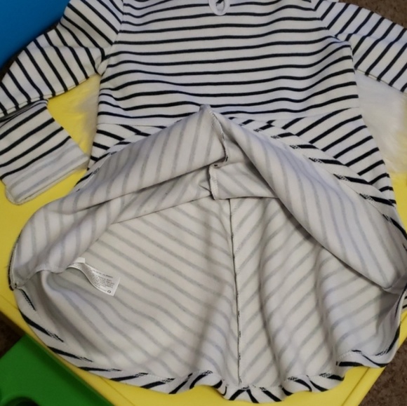 OSHKOSH | Navy Striped Yellow Bow Dress - Picture 6 of 7